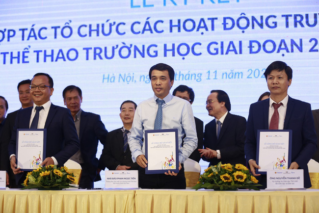 Ký kết hợp tác tổ chức các hoạt động truyền thông thể thao trường học giai đoạn 2020-2025